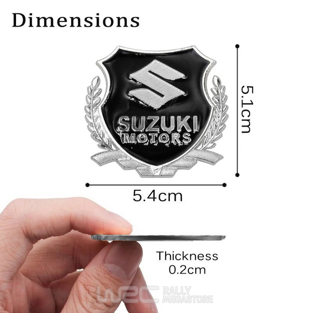 EMBLEME BOUCLIER LOGO SUZUKI SILVER
